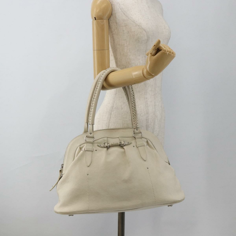 【日本直送】Christian Dior 白色銀色真皮單肩包 正品 ka3530A-22