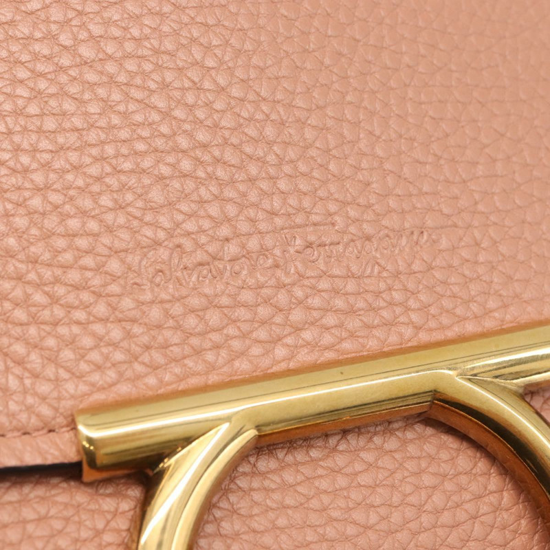 【日本直送】Salvatore Ferragamo Margot 肩背包 皮革 米色 金色 正品 ka3483A-8
