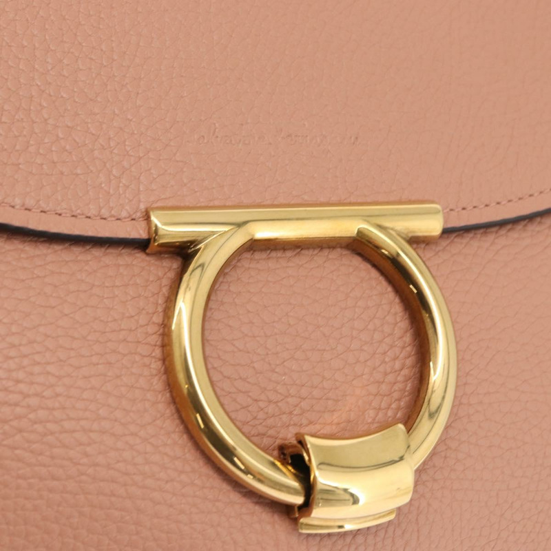【日本直送】Salvatore Ferragamo Margot 肩背包 皮革 米色 金色 正品 ka3483A-19