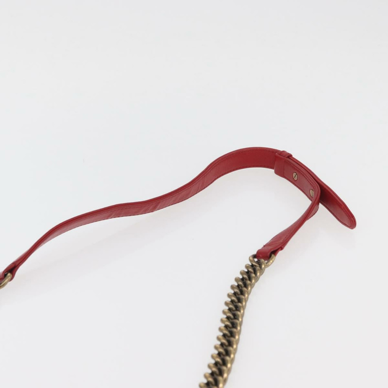 【日本直送】香奈兒鏈絎縫 Boy Chanel 單肩包帆布紅金色 CC Auth ka3474SAM-7