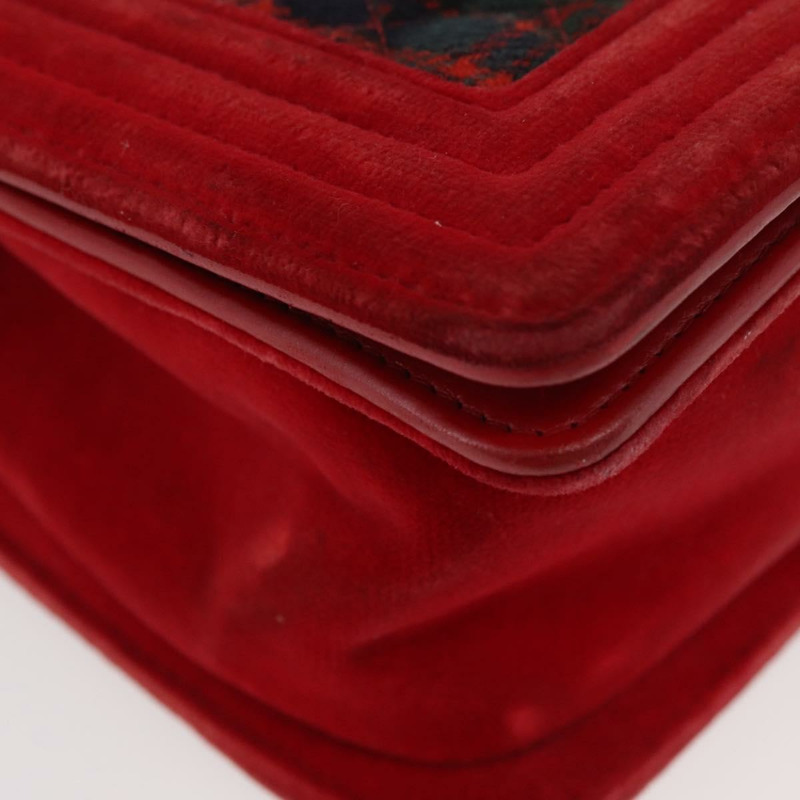 【日本直送】香奈兒鏈絎縫 Boy Chanel 單肩包帆布紅金色 CC Auth ka3474SAM-8