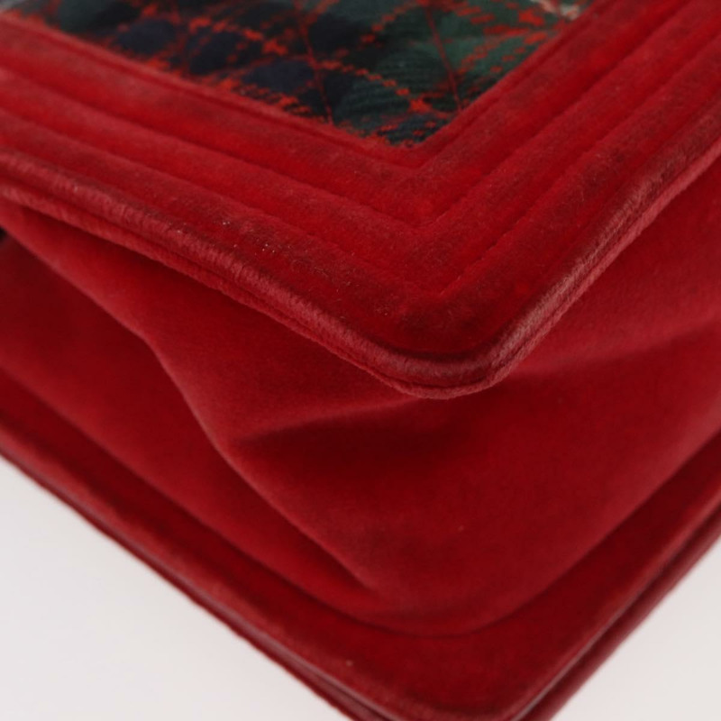 【日本直送】香奈兒鏈絎縫 Boy Chanel 單肩包帆布紅金色 CC Auth ka3474SAM-14