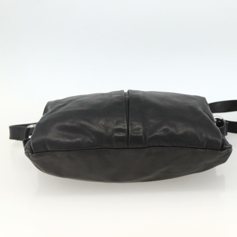 【日本直送】PRADA 黑色銀色皮革肩背包 正品 ka3596A-4
