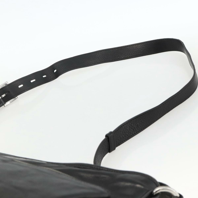 【日本直送】PRADA 黑色銀色皮革肩背包 正品 ka3596A-7