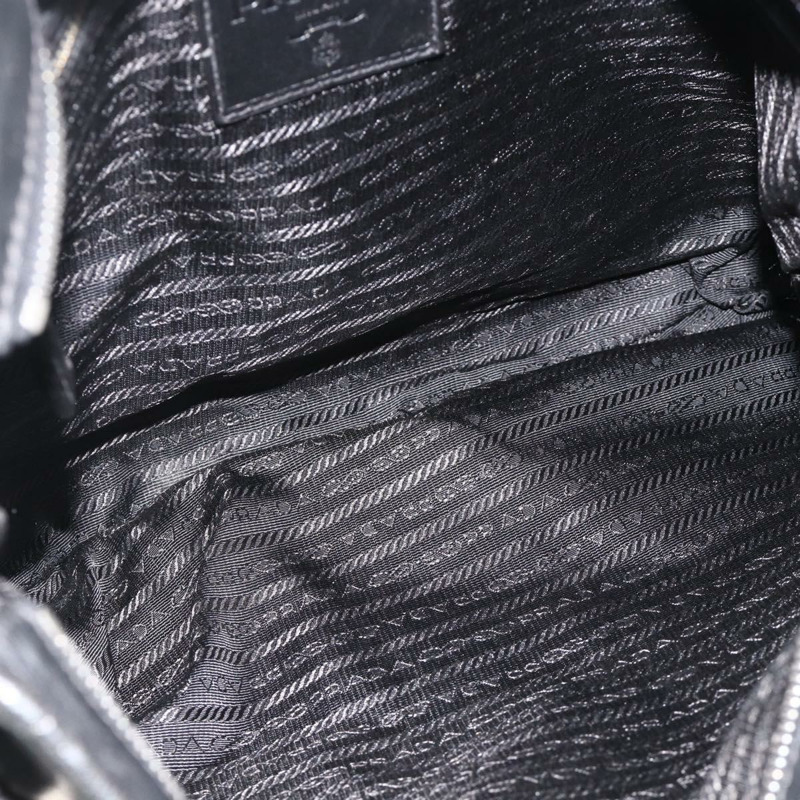 【日本直送】PRADA 黑色銀色皮革肩背包 正品 ka3596A-10