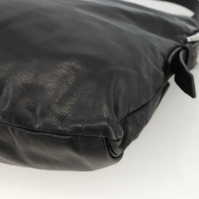 【日本直送】PRADA 黑色銀色皮革肩背包 正品 ka3596A-14