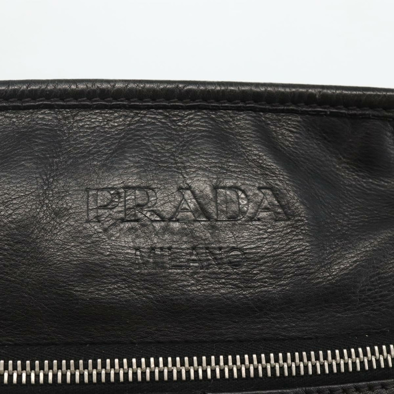 【日本直送】PRADA 黑色銀色皮革肩背包 正品 ka3596A-16