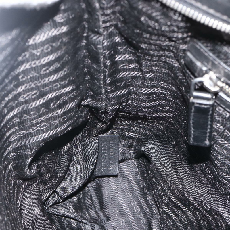【日本直送】PRADA 黑色銀色皮革肩背包 正品 ka3596A-19