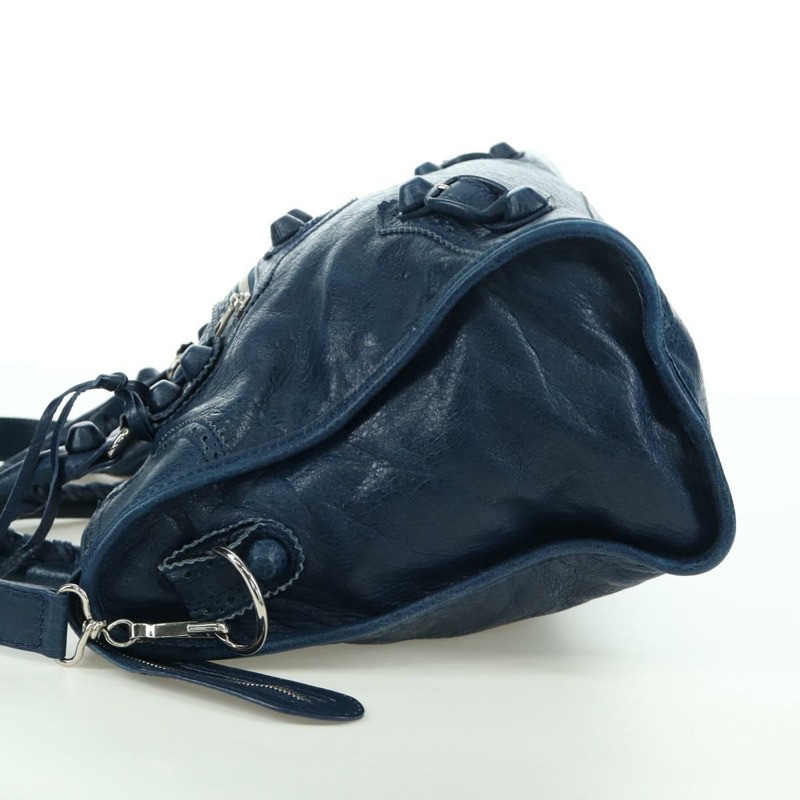 【日本直送】BALENCIAGA Giant City 手提包 皮革 2way 藍色銀色 258044 正品 ki6596SAM-2