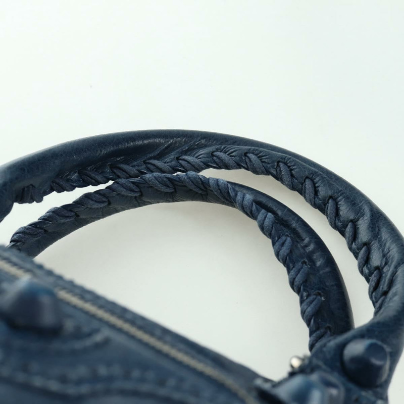 【日本直送】BALENCIAGA Giant City 手提包 皮革 2way 藍色銀色 258044 正品 ki6596SAM-7