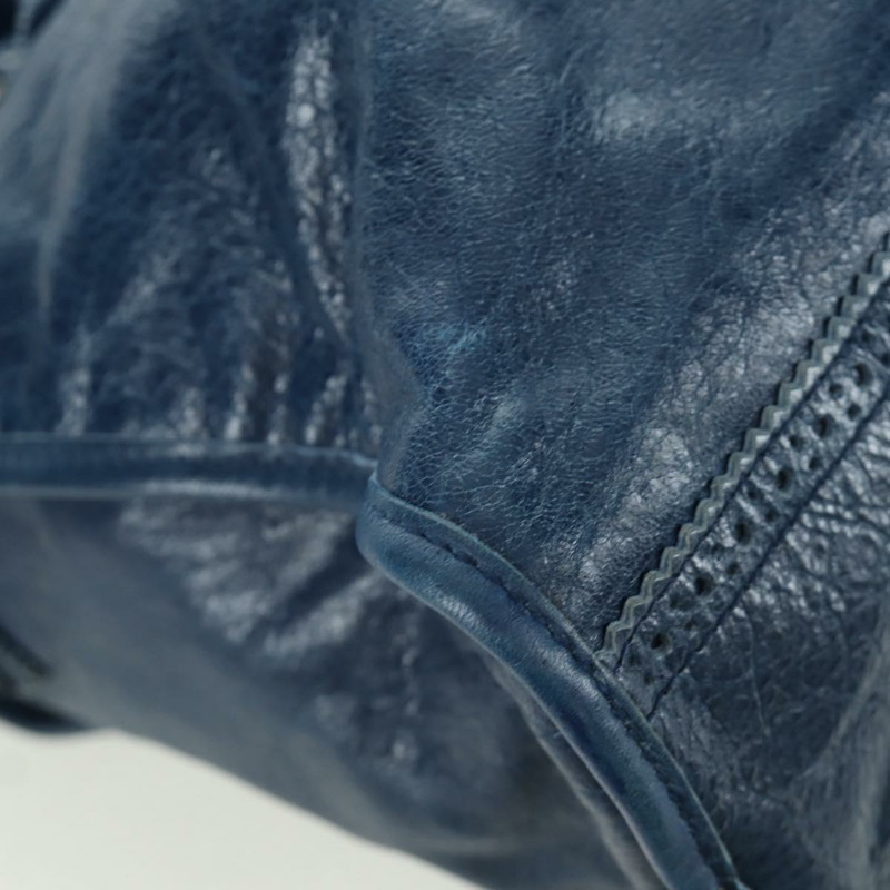 【日本直送】BALENCIAGA Giant City 手提包 皮革 2way 藍色銀色 258044 正品 ki6596SAM-16