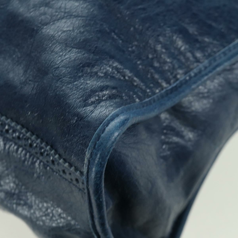 【日本直送】BALENCIAGA Giant City 手提包 皮革 2way 藍色銀色 258044 正品 ki6596SAM-17