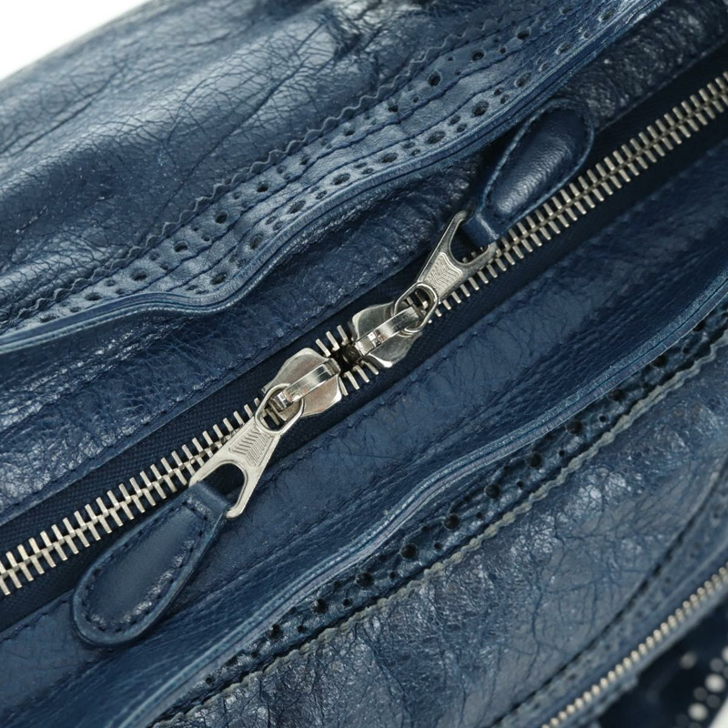 【日本直送】BALENCIAGA Giant City 手提包 皮革 2way 藍色銀色 258044 正品 ki6596SAM-20