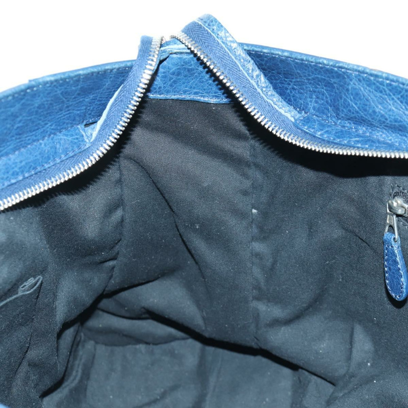 【日本直送】BALENCIAGA Giant City 手提包 皮革 2way 藍色銀色 258044 正品 ki6596SAM-22