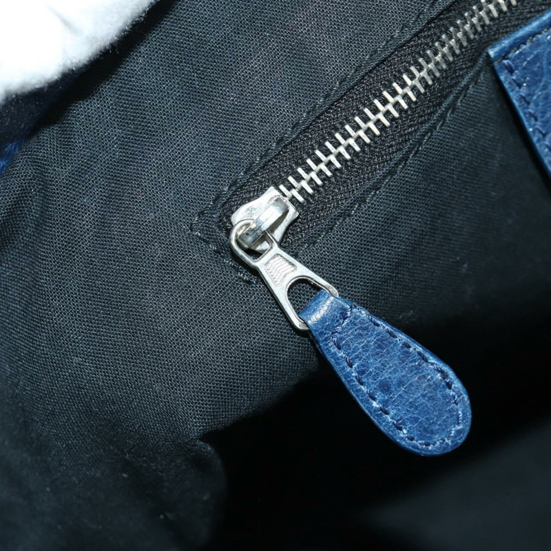 【日本直送】BALENCIAGA Giant City 手提包 皮革 2way 藍色銀色 258044 正品 ki6596SAM-24