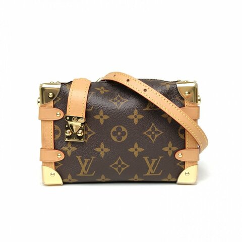LOUIS VUITTON SideTrunk軟盒子包小號18老花PVC晶片肩背包