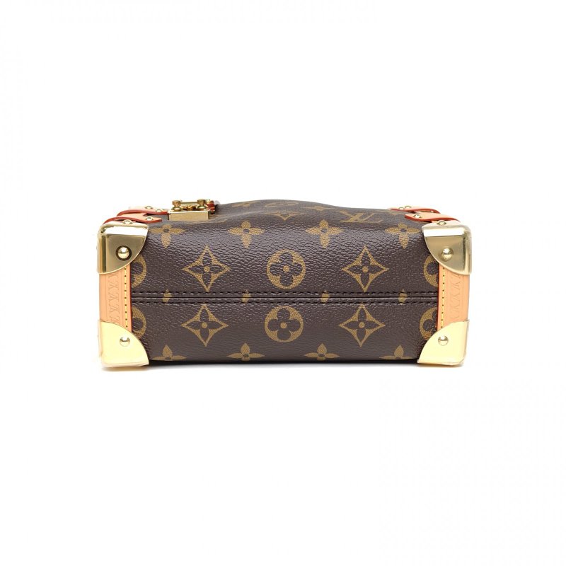 LOUIS VUITTON SideTrunk軟盒子包小號18老花PVC晶片肩背包-4