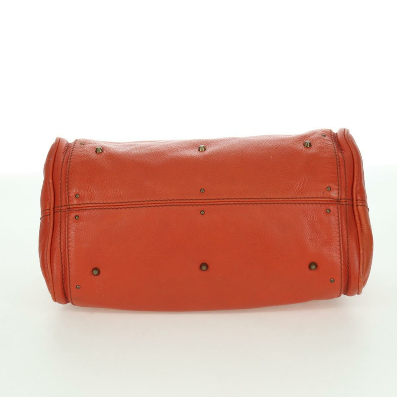 【日本直送】Chloe Paddington 手提包，橙色、銀色、金色皮革，正品 BAZ691V-4