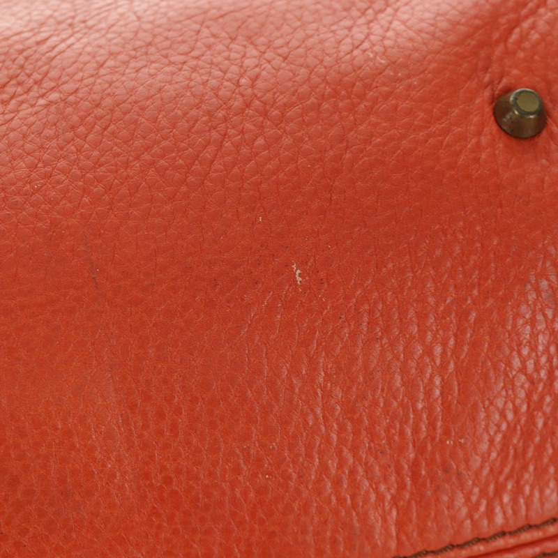 【日本直送】Chloe Paddington 手提包，橙色、銀色、金色皮革，正品 BAZ691V-5