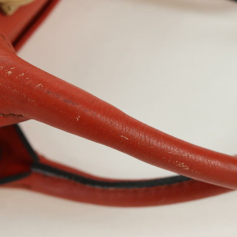 【日本直送】Chloe Paddington 手提包，橙色、銀色、金色皮革，正品 BAZ691V-8