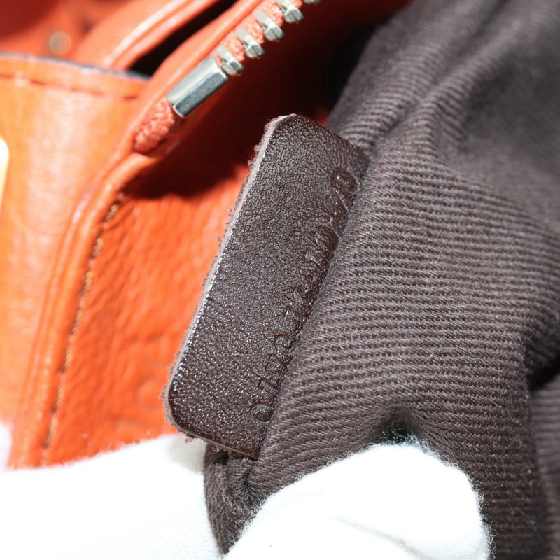 【日本直送】Chloe Paddington 手提包，橙色、銀色、金色皮革，正品 BAZ691V-11