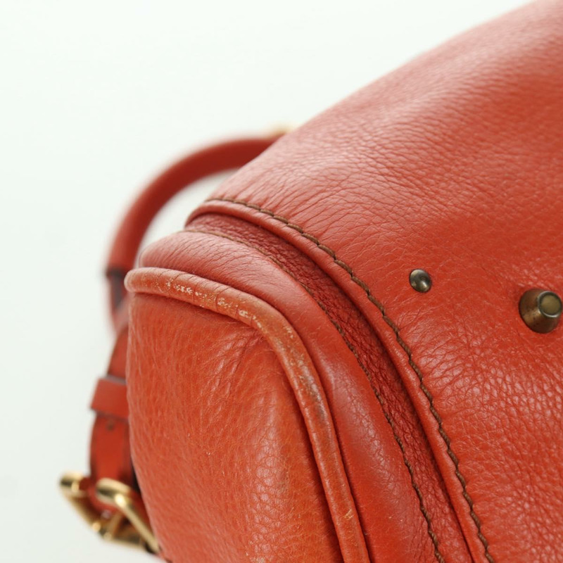 【日本直送】Chloe Paddington 手提包，橙色、銀色、金色皮革，正品 BAZ691V-15