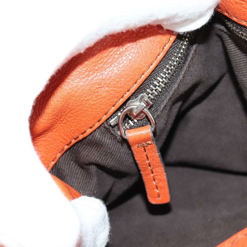 【日本直送】Chloe Paddington 手提包，橙色、銀色、金色皮革，正品 BAZ691V-22