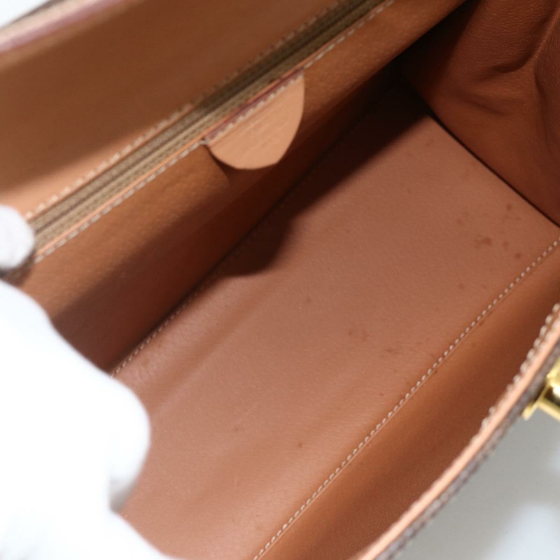 【日本直送】CELINE Macadam帆布手袋 PVC皮革 棕色金色 正品 BAZ721A-10