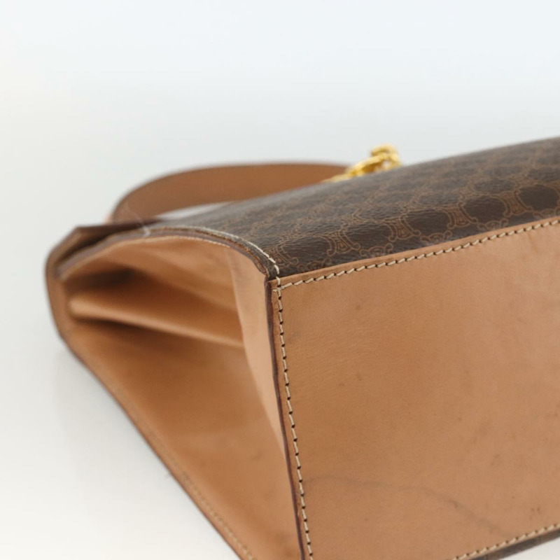 【日本直送】CELINE Macadam帆布手袋 PVC皮革 棕色金色 正品 BAZ721A-13