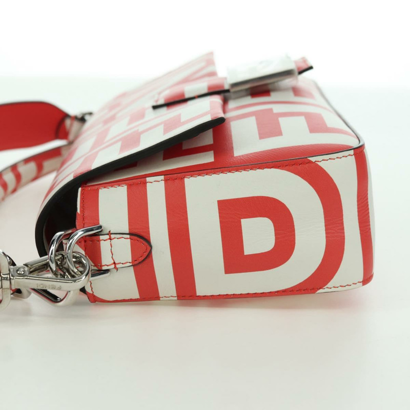 【日本直送】FENDI 與 Marc Jacobs 聯名款 Mamma Baguette 皮革雙肩包 紅色 Auth BAZ729SAM-2