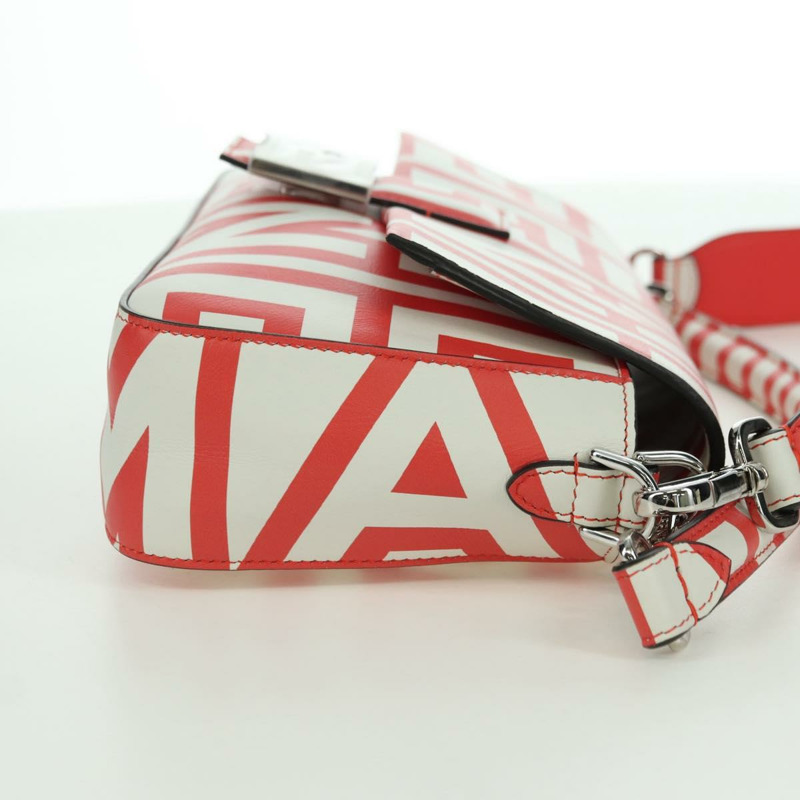 【日本直送】FENDI 與 Marc Jacobs 聯名款 Mamma Baguette 皮革雙肩包 紅色 Auth BAZ729SAM-3