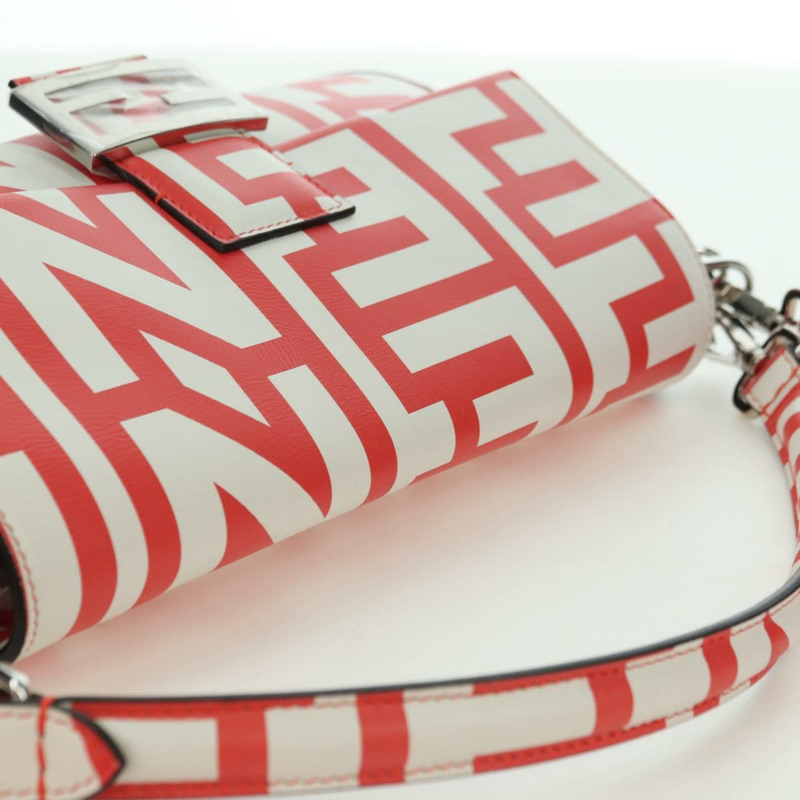 【日本直送】FENDI 與 Marc Jacobs 聯名款 Mamma Baguette 皮革雙肩包 紅色 Auth BAZ729SAM-5