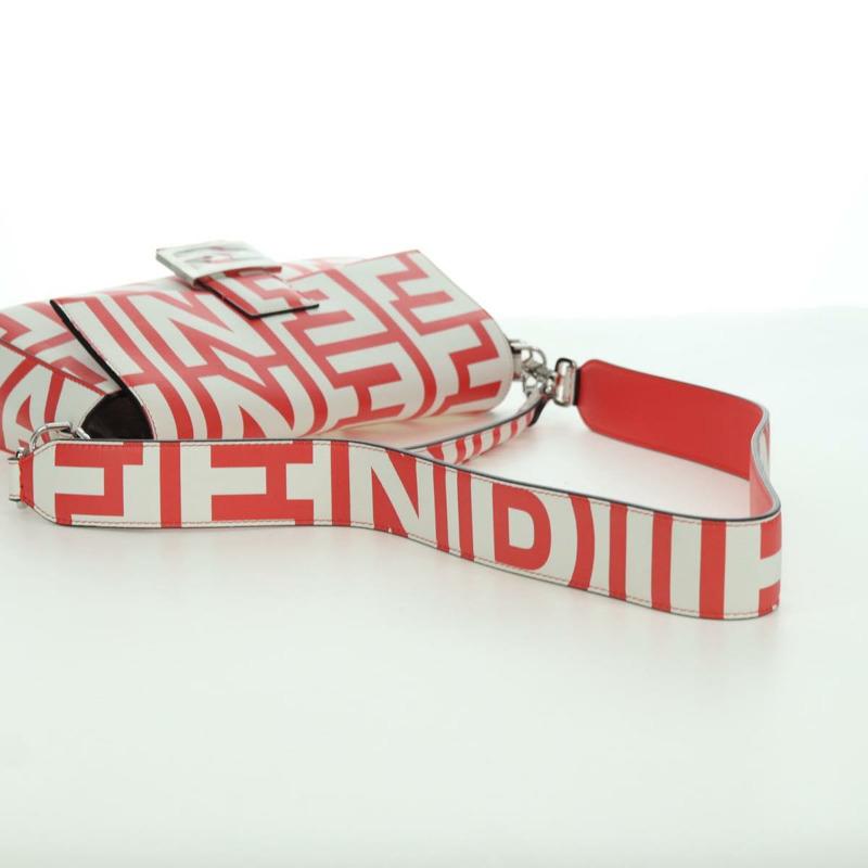 【日本直送】FENDI 與 Marc Jacobs 聯名款 Mamma Baguette 皮革雙肩包 紅色 Auth BAZ729SAM-7