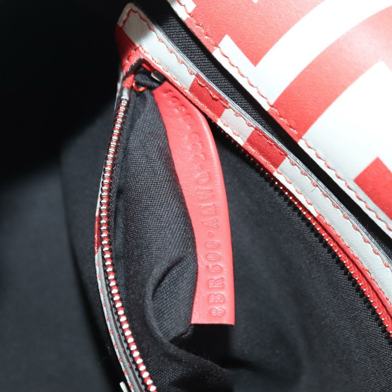 【日本直送】FENDI 與 Marc Jacobs 聯名款 Mamma Baguette 皮革雙肩包 紅色 Auth BAZ729SAM-11