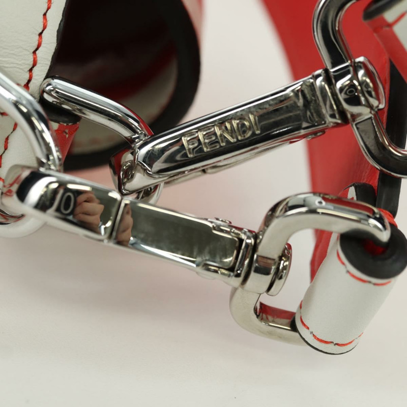 【日本直送】FENDI 與 Marc Jacobs 聯名款 Mamma Baguette 皮革雙肩包 紅色 Auth BAZ729SAM-18