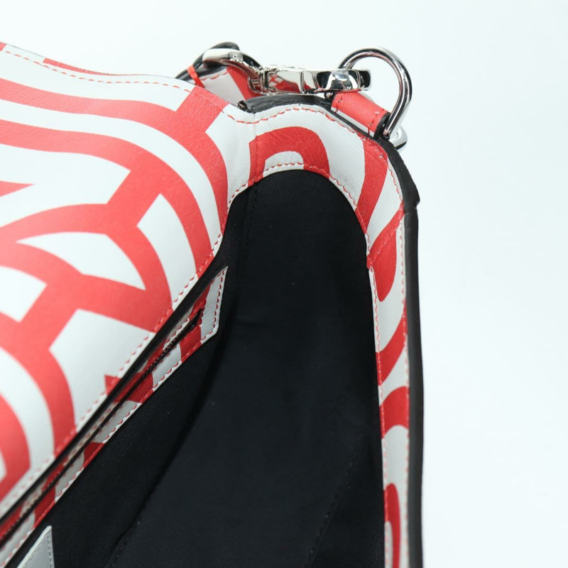 【日本直送】FENDI 與 Marc Jacobs 聯名款 Mamma Baguette 皮革雙肩包 紅色 Auth BAZ729SAM-22