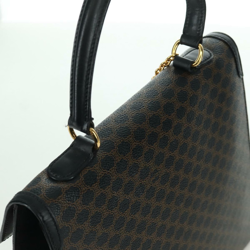 【日本直送】CELINE Macadam帆布手提包 PVC皮革 黑色金色 正品 BAZ800V-5