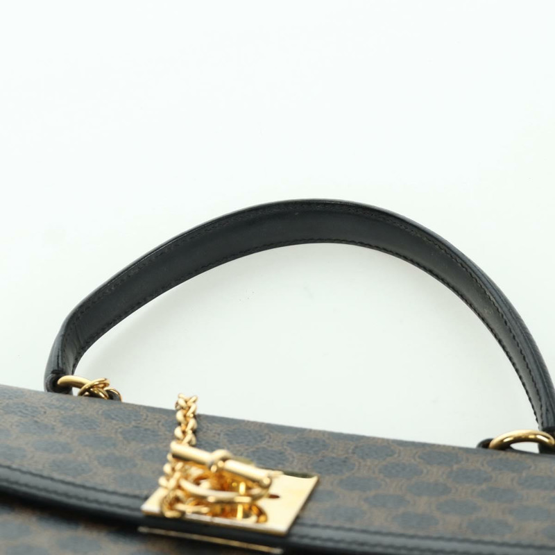 【日本直送】CELINE Macadam帆布手提包 PVC皮革 黑色金色 正品 BAZ800V-7