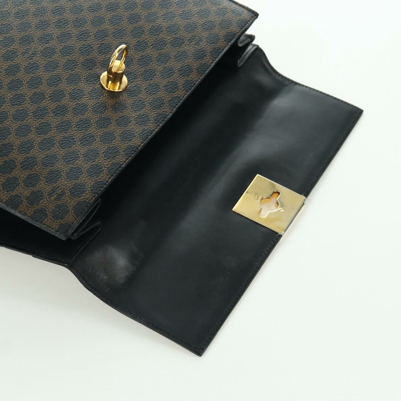 【日本直送】CELINE Macadam帆布手提包 PVC皮革 黑色金色 正品 BAZ800V-9