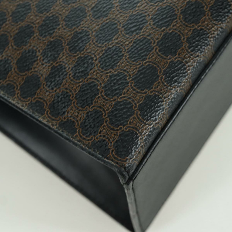 【日本直送】CELINE Macadam帆布手提包 PVC皮革 黑色金色 正品 BAZ800V-14