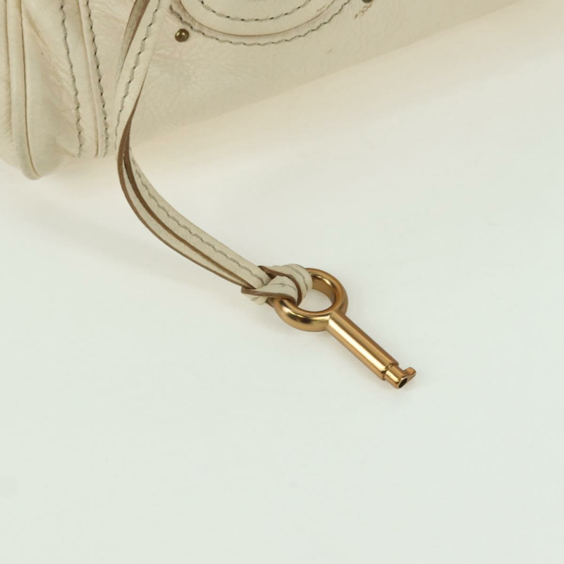 【日本直送】Chloe Paddington 手提包 皮革 象牙色 金色 銀色 正品 ARZ911SAV-16