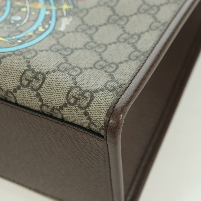 【日本直送】GUCCI GG Supreme 唐老鴨迪士尼聯名款 PVC 雙面米色 648134 正品 BAZ859SM-15