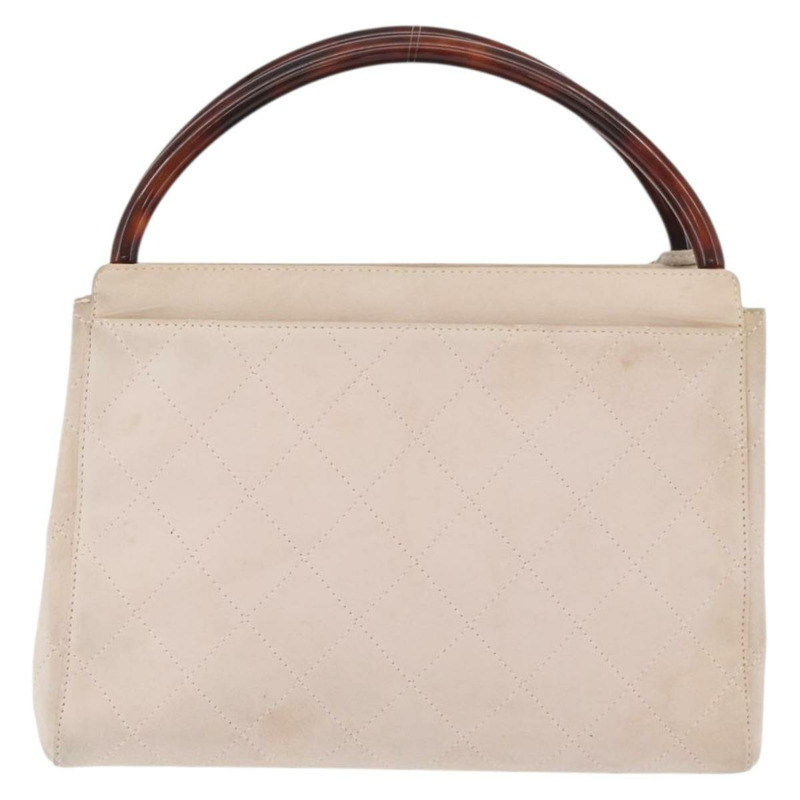 【日本直送】香奈兒 (CHANEL) 粉紅金CC標誌麂皮手提包，型號BAZ810A-1