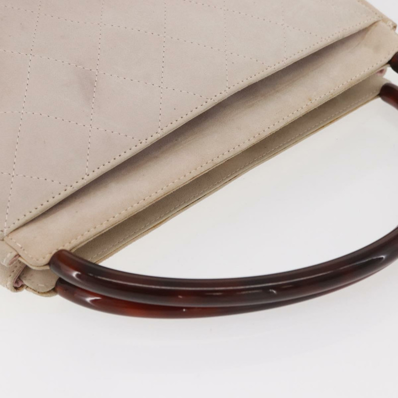 【日本直送】香奈兒 (CHANEL) 粉紅金CC標誌麂皮手提包，型號BAZ810A-6