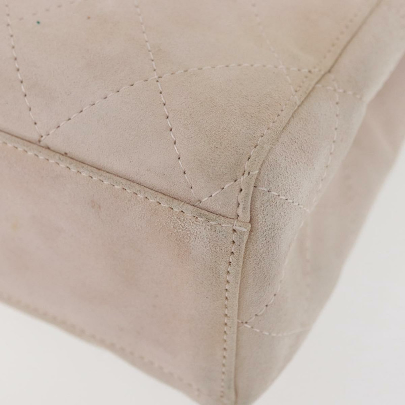 【日本直送】香奈兒 (CHANEL) 粉紅金CC標誌麂皮手提包，型號BAZ810A-16