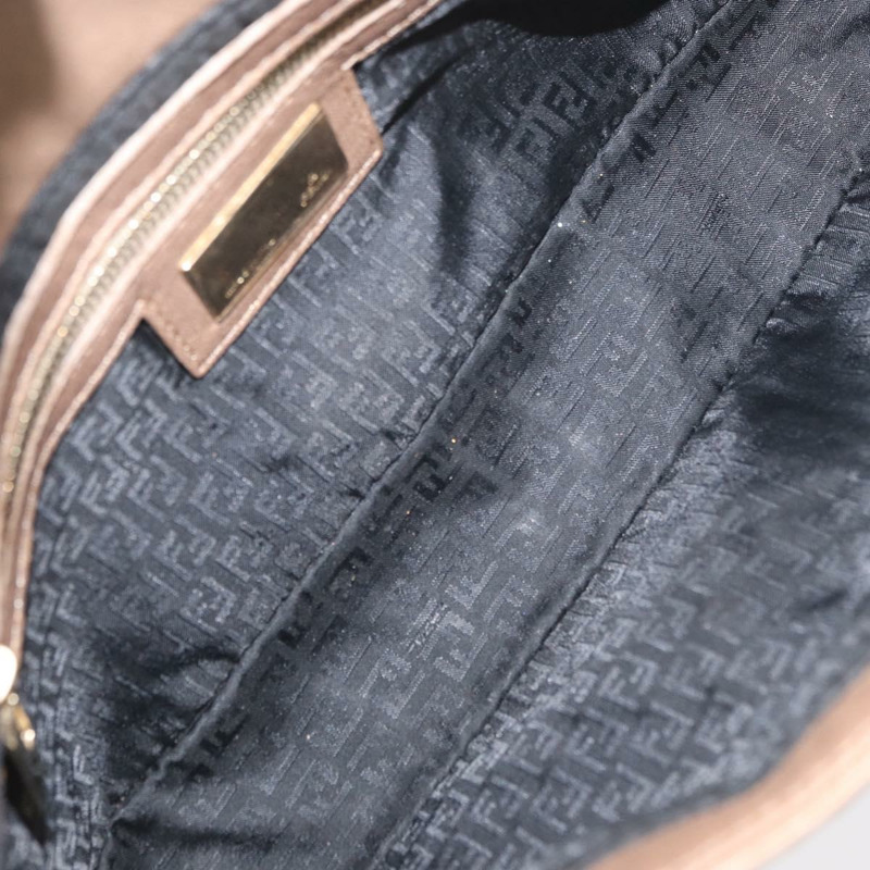 【日本直送】FENDI Mamma Baguette 肩背包 皮革 米色 金色 正品 BAZ786A-10