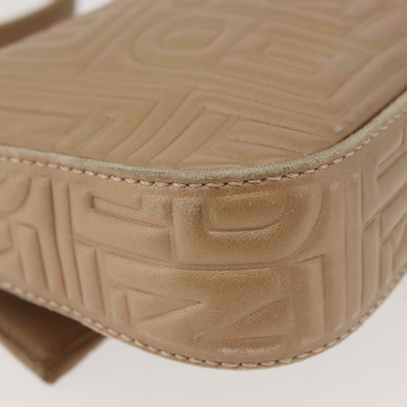 【日本直送】FENDI Mamma Baguette 肩背包 皮革 米色 金色 正品 BAZ786A-15