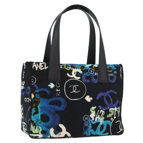 香奈兒新款旅遊系列尼龍夏威夷限量版黑色銀色雙C標誌正品 YKZ875A