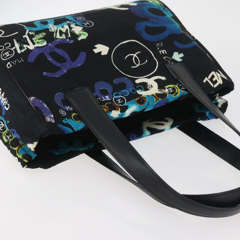 【日本直送】香奈兒新款旅遊系列尼龍包 夏威夷限量版 黑色 銀色 CC 標誌 正品 YKZ875A-5