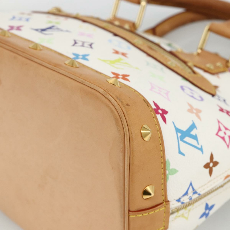 【日本直送】路易威登 Monogram Multicolor Alma 手提包 白色 M92647 LV 正品 BA11955V-8